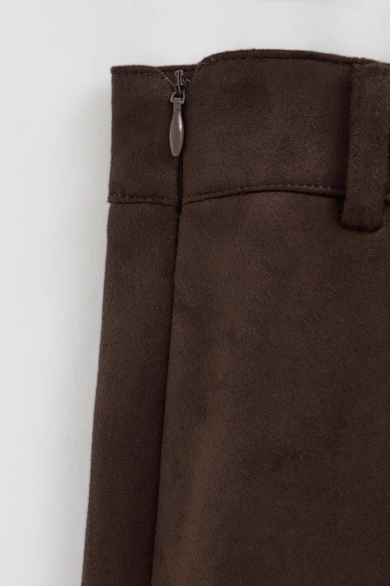 2026 New Arrival Dark-chocolate long skirt with zip fastening Polo Club