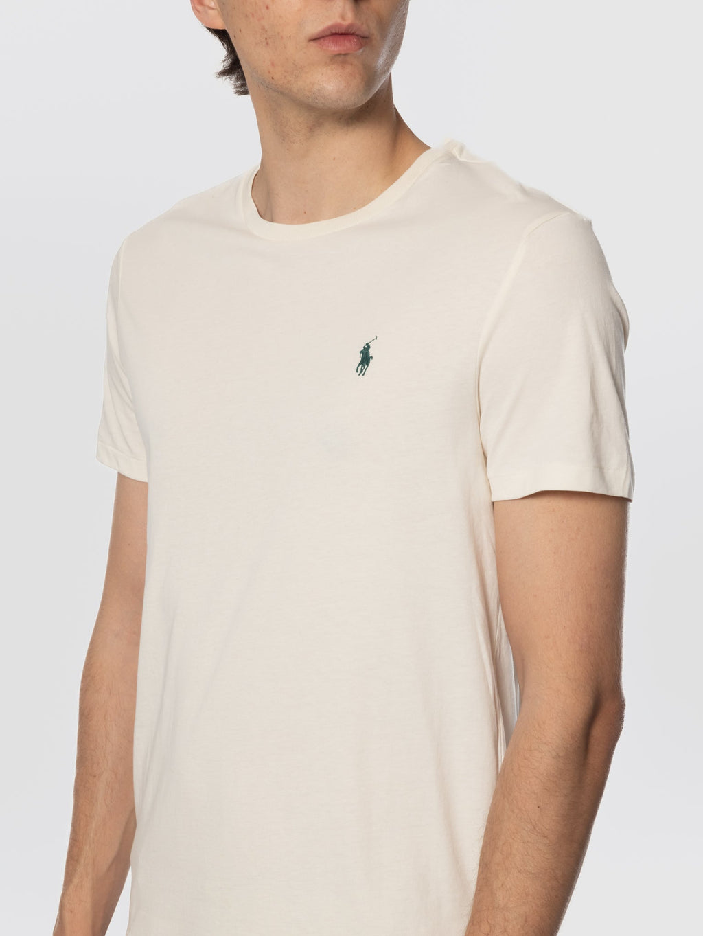 2026 New Arrival T-shirt Girocollo Custom Slim Fit Crema
