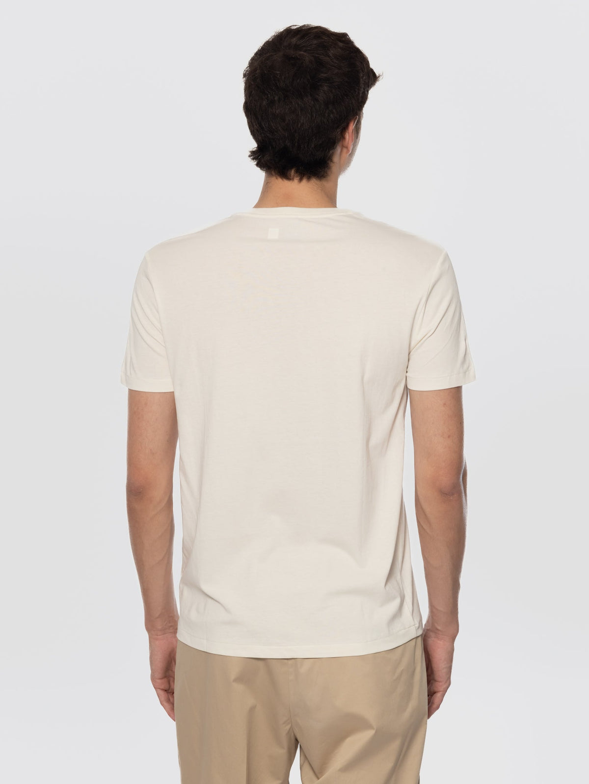 2026 New Arrival T-shirt Girocollo Custom Slim Fit Crema