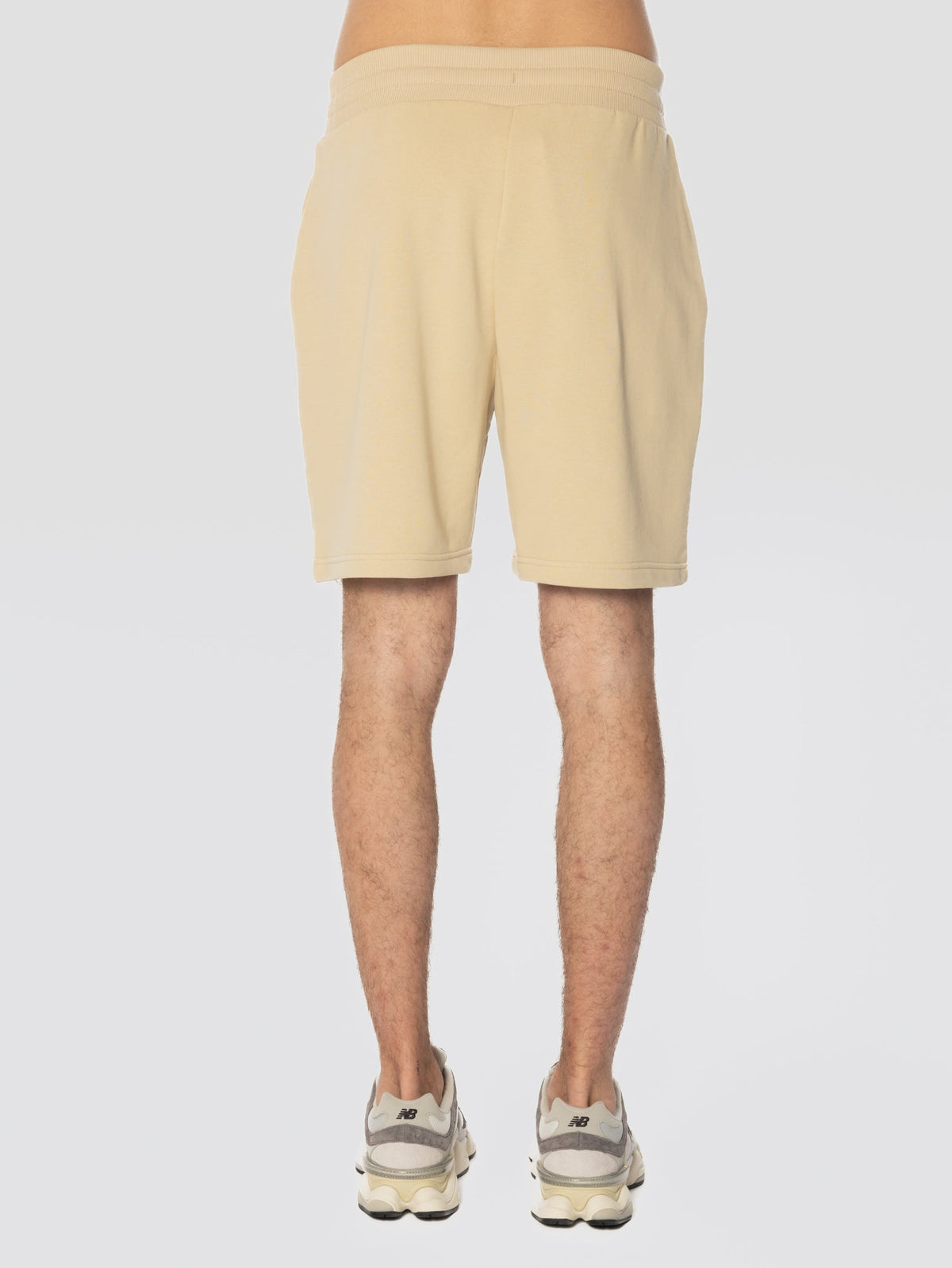 Shorts in Felpa con Tasche a Contrasto Ghiaia