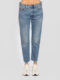 2026 New Arrival Jeans Boyfriend con Vita Media Blu