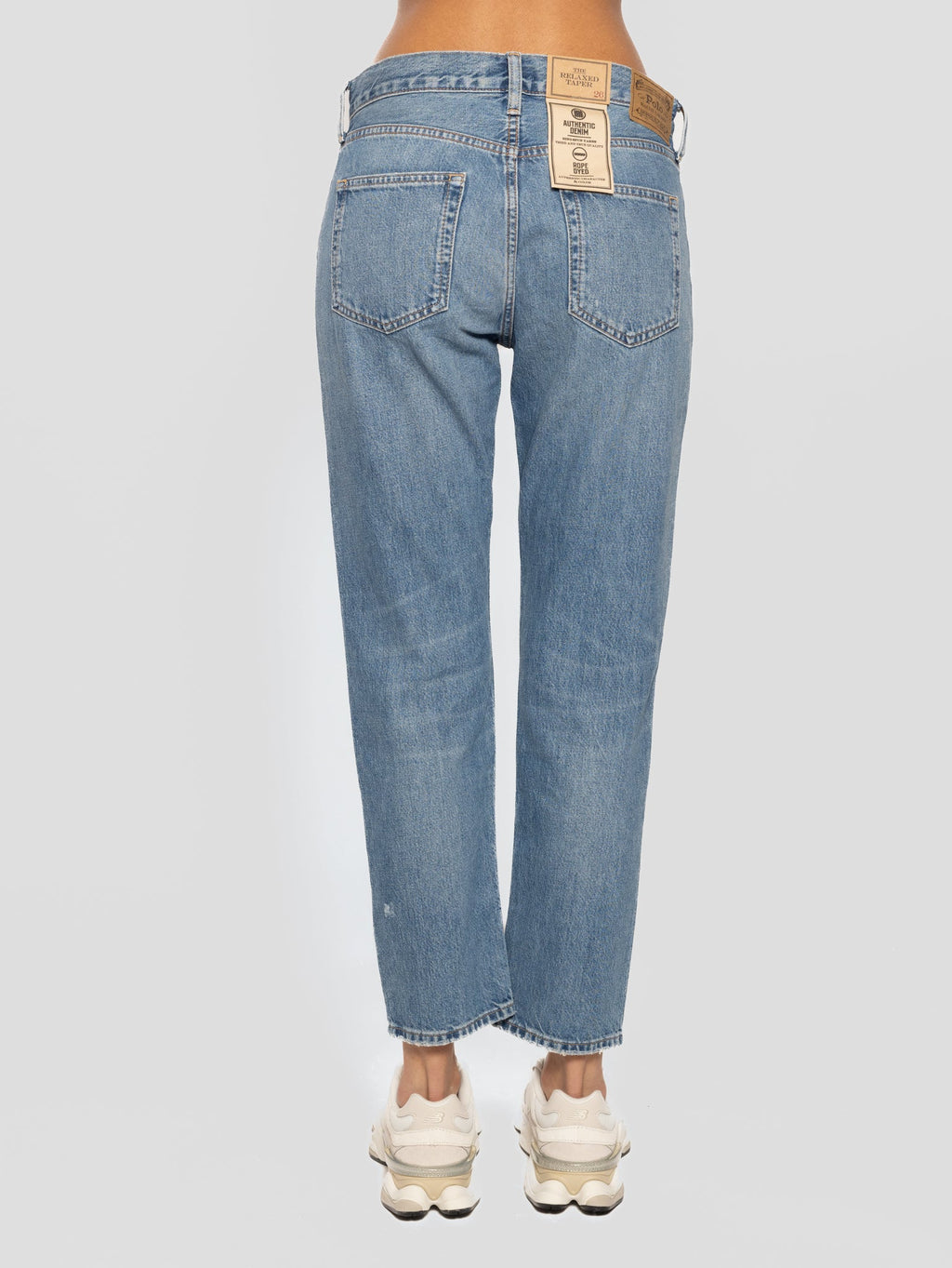 2026 New Arrival Jeans Boyfriend con Vita Media Blu
