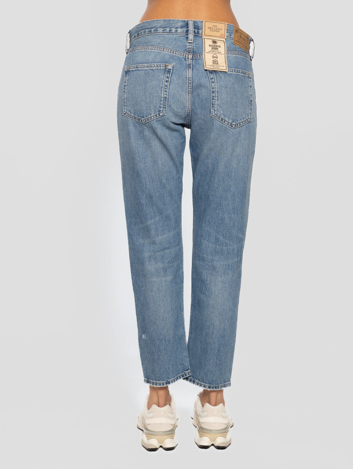 2026 New Arrival Jeans Boyfriend con Vita Media Blu