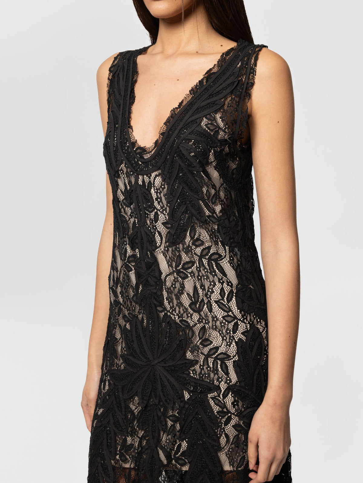 2026 New Arrival Abito Lungo in Pizzo Nero
