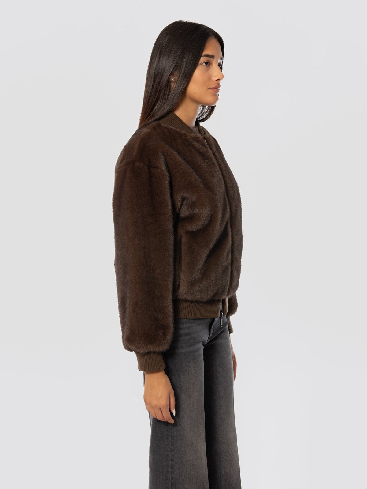 2026 New Arrival Bomber in Ecopelliccia Testa di Moro