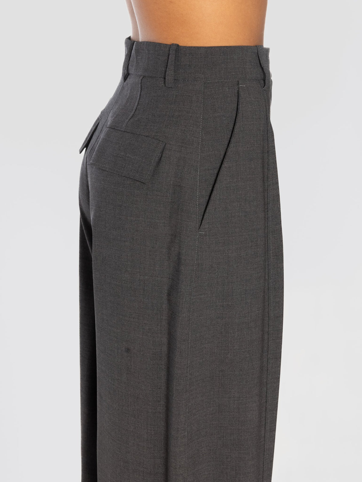 2026 New Arrival Pantaloni con Orlo Regolabile Antracite