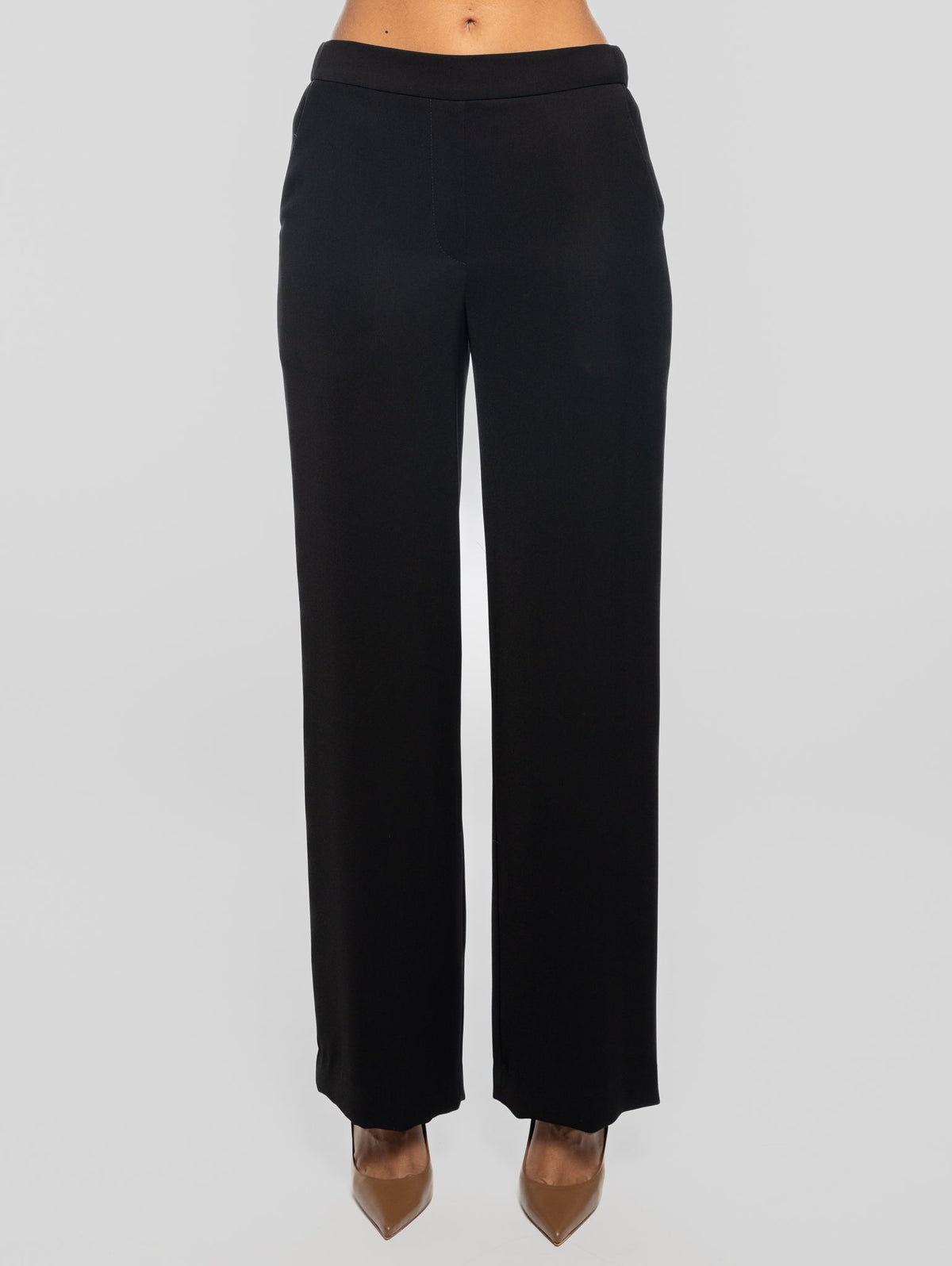 2026 New Arrival Pantaloni Palazzo in Cady Nero