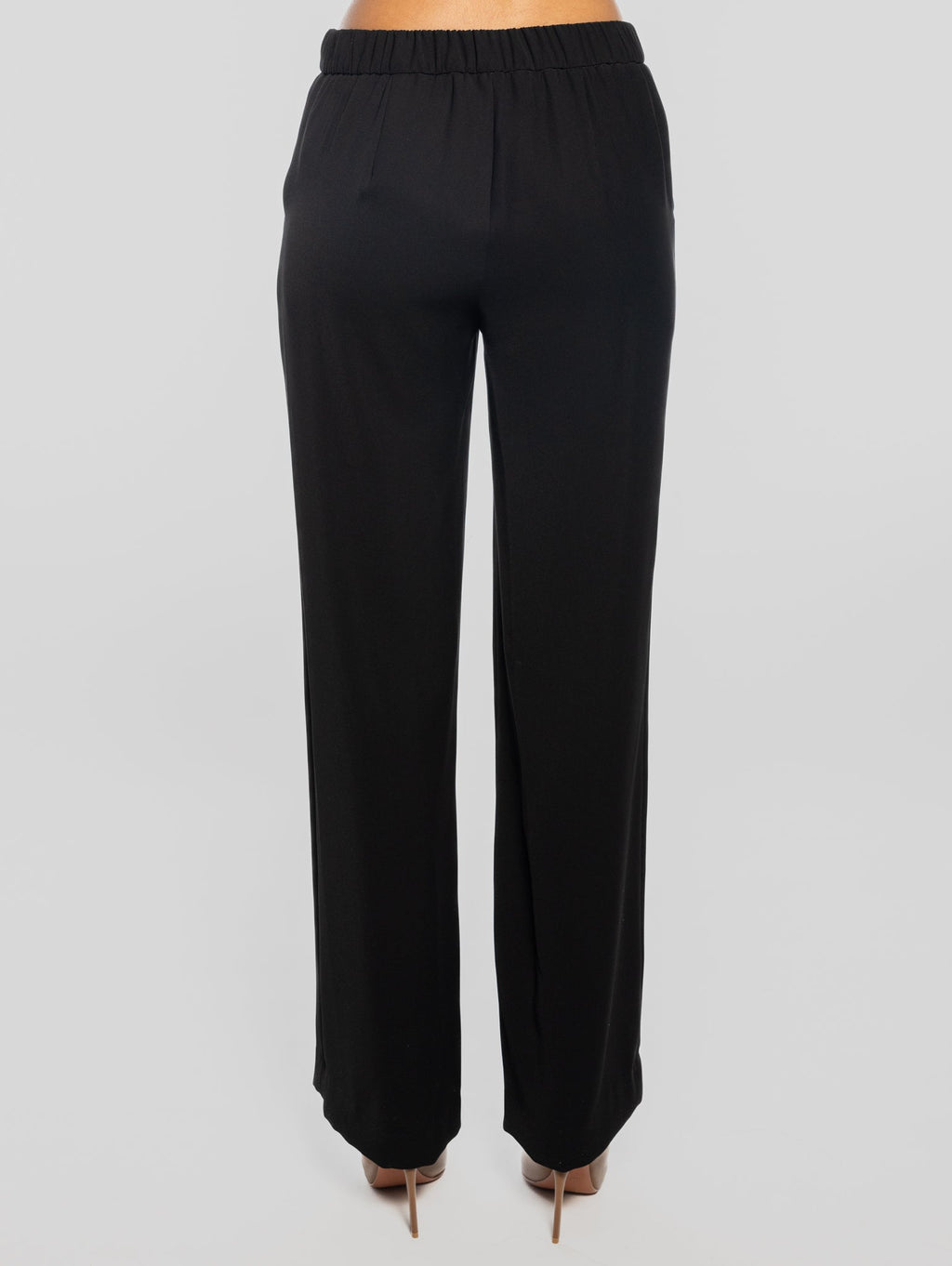 2026 New Arrival Pantaloni Palazzo in Cady Nero