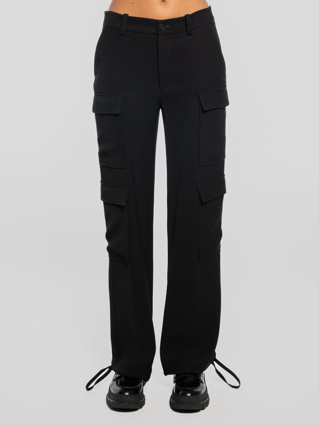 2026 New Arrival Pantaloni Cargo Ampi Nero
