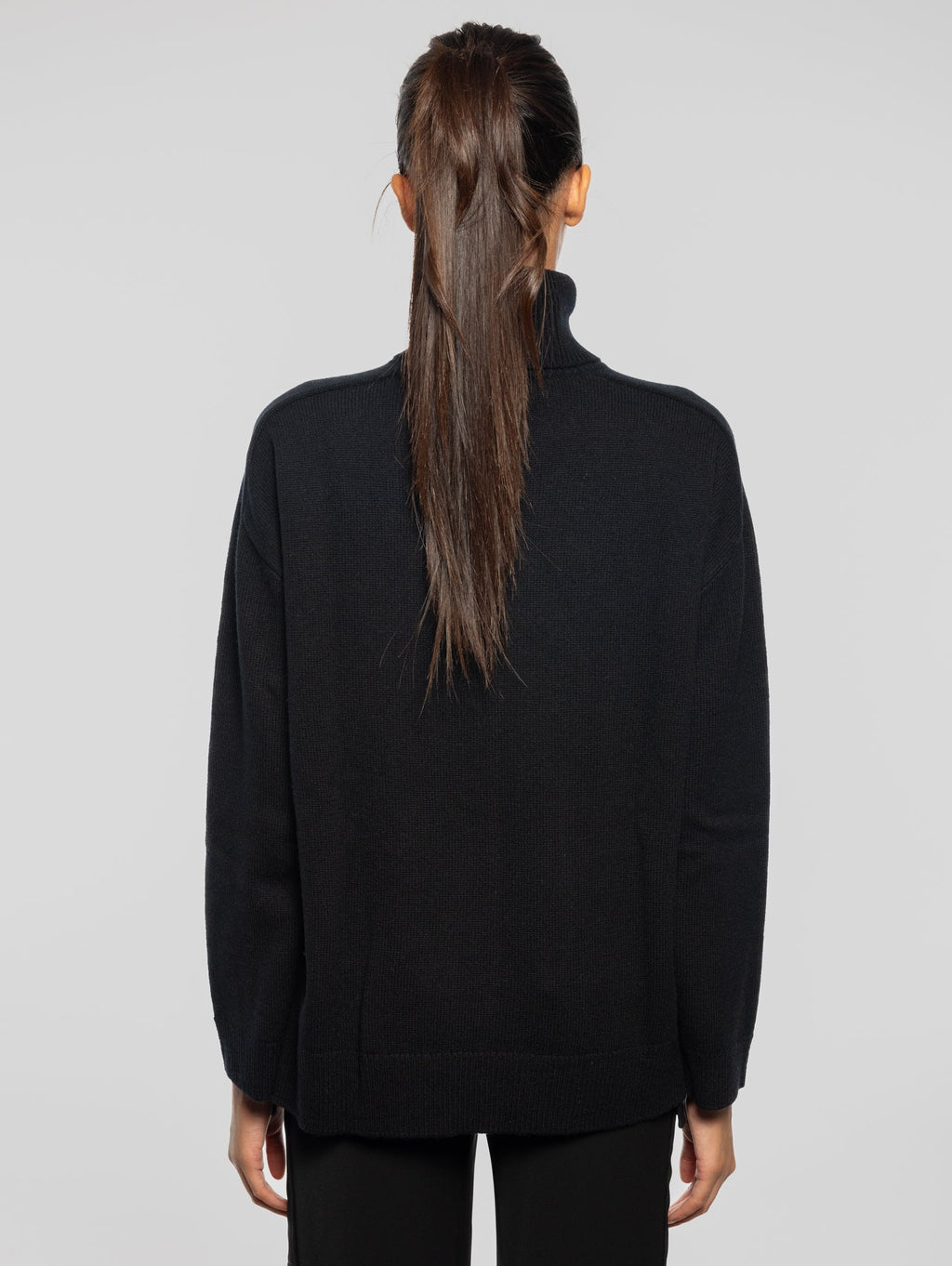 2026 New Arrival Maglia Collo Alto in Lana Nero
