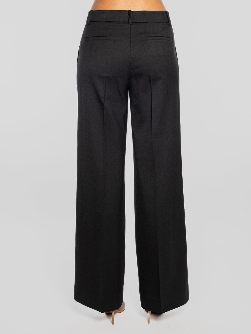 2026 New Arrival Pantaloni in Fresco Lana Palazzo Nero