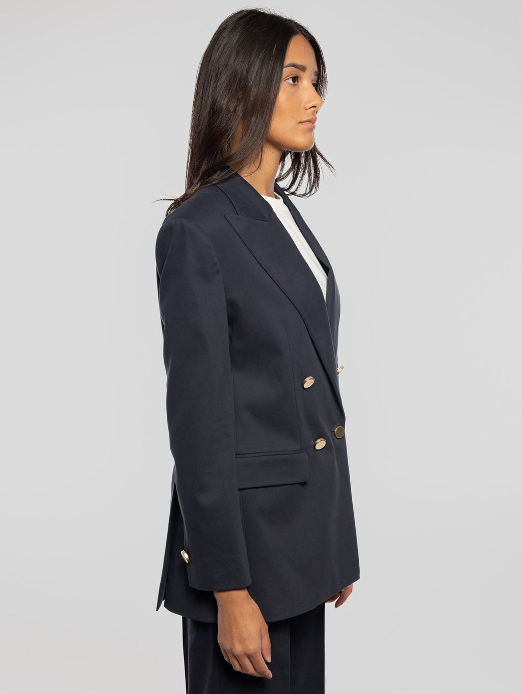 2026 New Arrival Giacca Doppio Petto Oversize Blu