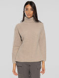 2026 New Arrival Maglia Collo Alto in Cashmere Beige