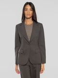 2026 New Arrival Giacca un Petto in Fresco Lana Marrone