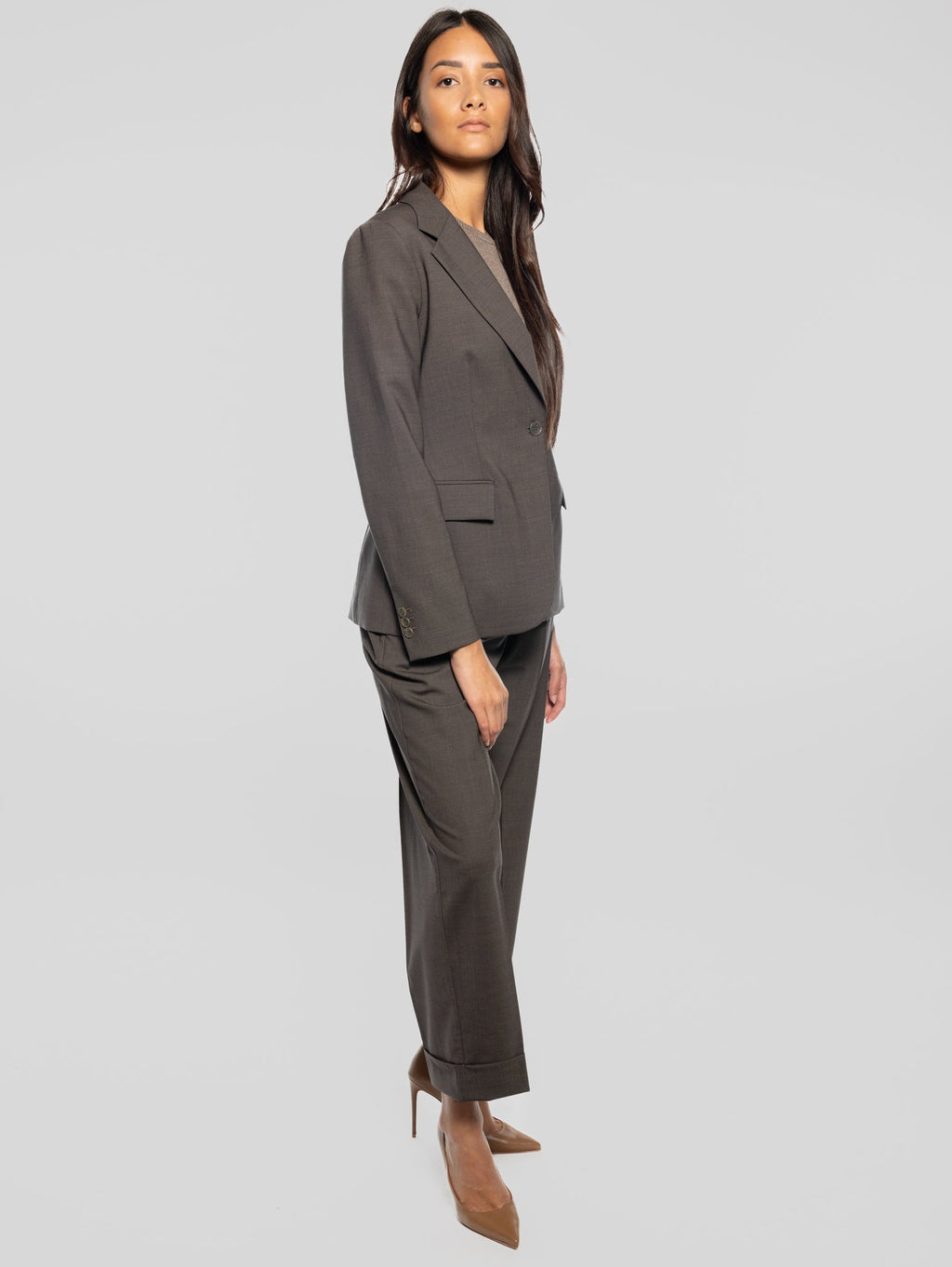 2026 New Arrival Pantaloni con Elastico in Vita Marrone