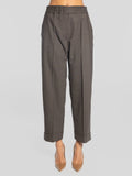 2026 New Arrival Pantaloni con Elastico in Vita Marrone