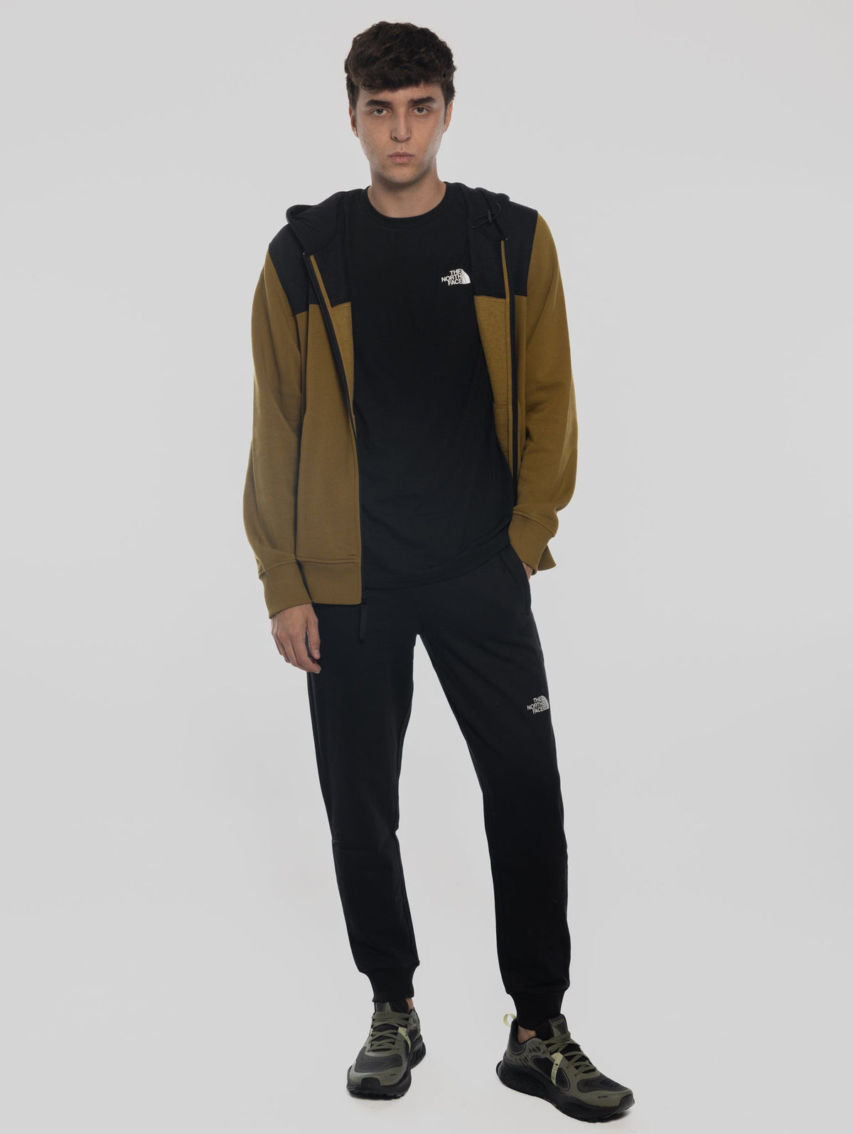 2026 New Arrival Felpa con Cappuccio e Cerniera Verde