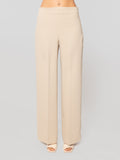 2026 New Arrival Pantaloni in Cady con Gamba Larga Sabbia