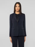 2026 New Arrival Giacca Monopetto in Cady Blu