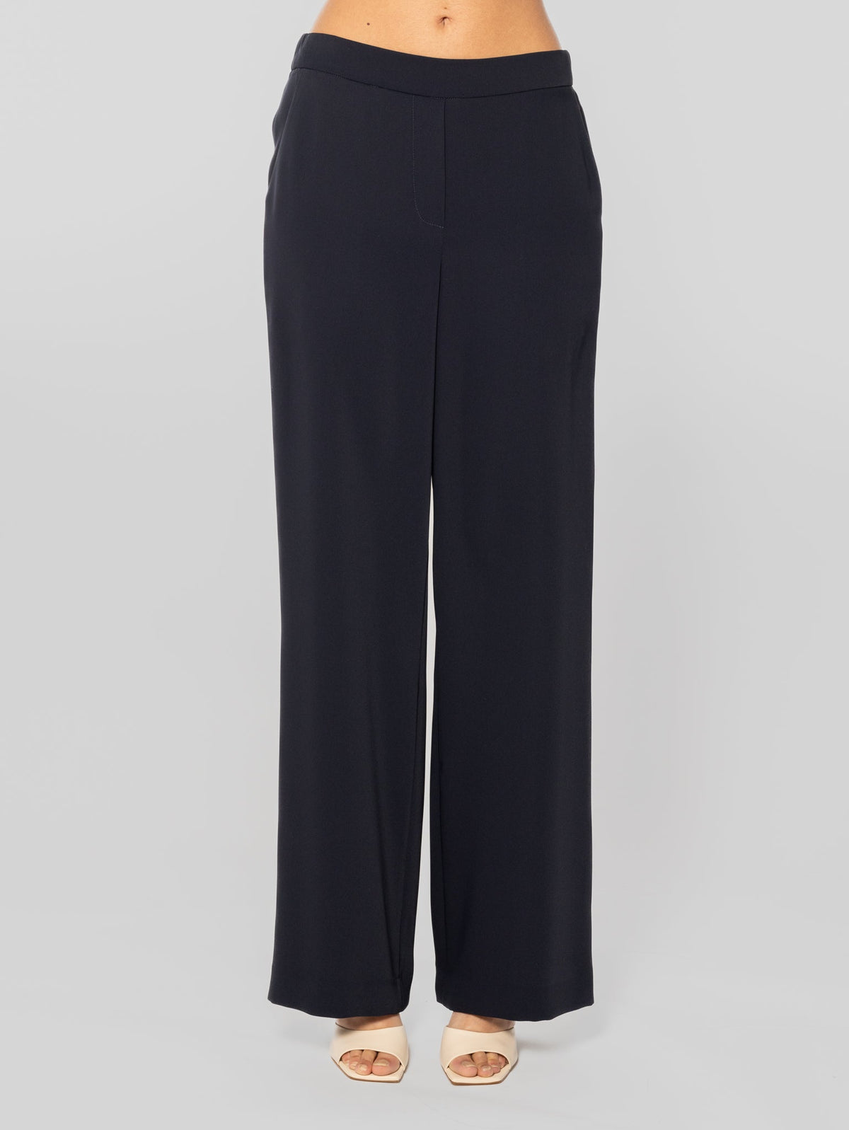 2026 New Arrival Pantaloni Palazzo in Cady Blu