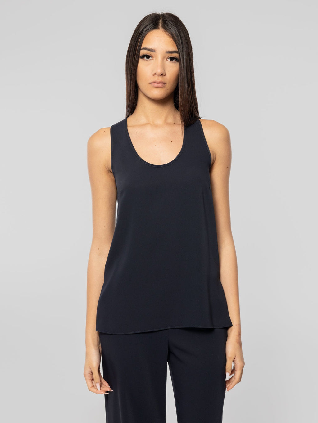 2026 New Arrival Top con Spacchetti Laterali Blu