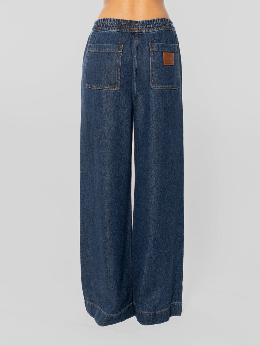 2026 New Arrival Pantaloni in Denim con Coulisse Blu