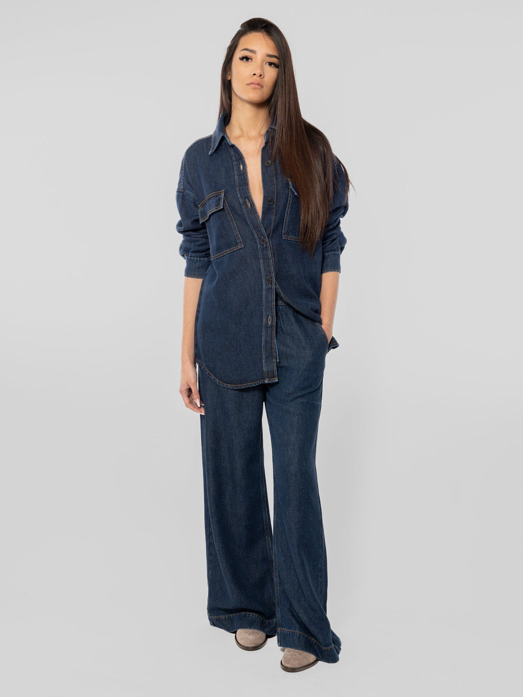 2026 New Arrival Giacca in Denim in Lyocell Blu