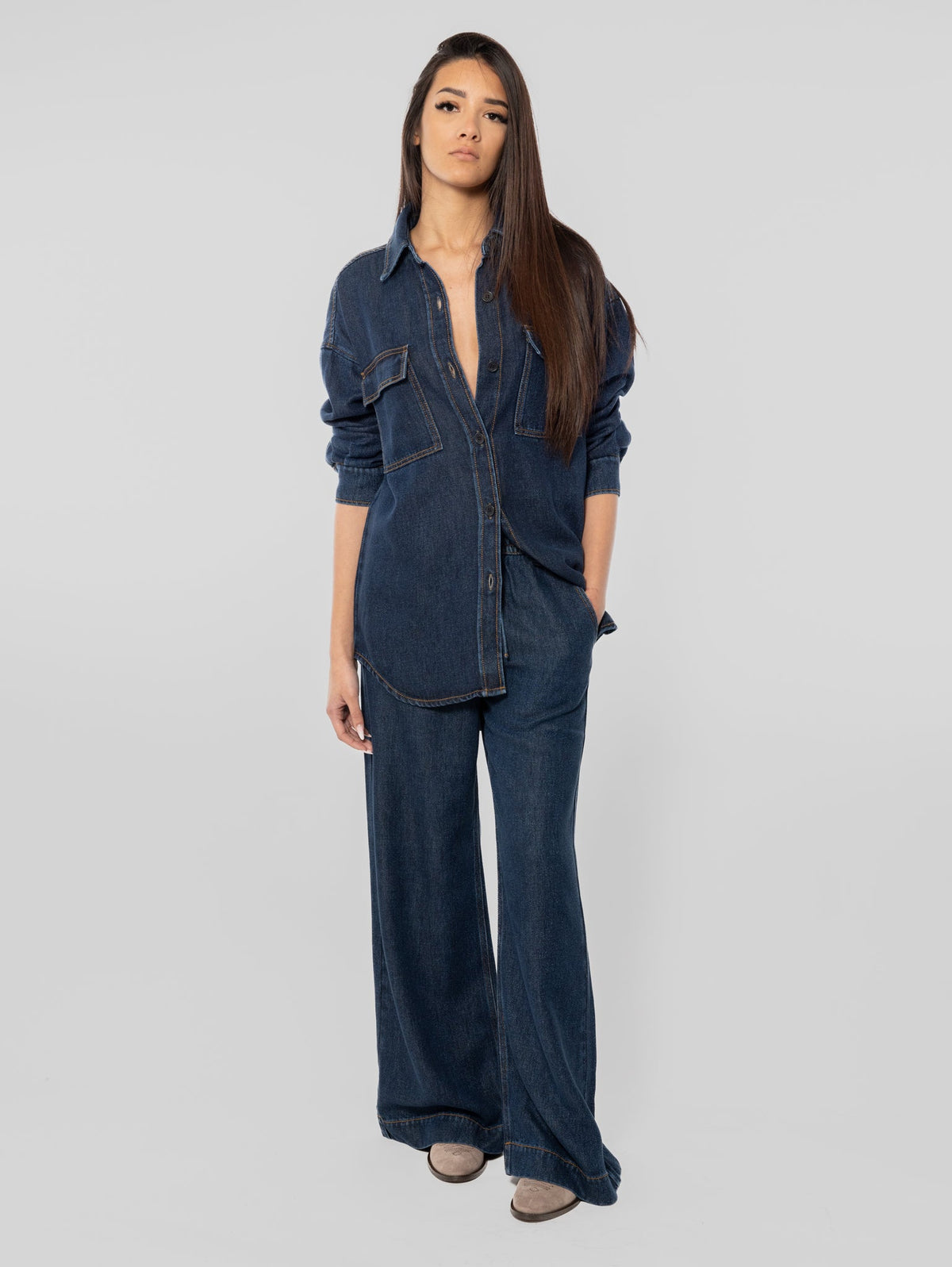 2026 New Arrival Giacca in Denim in Lyocell Blu