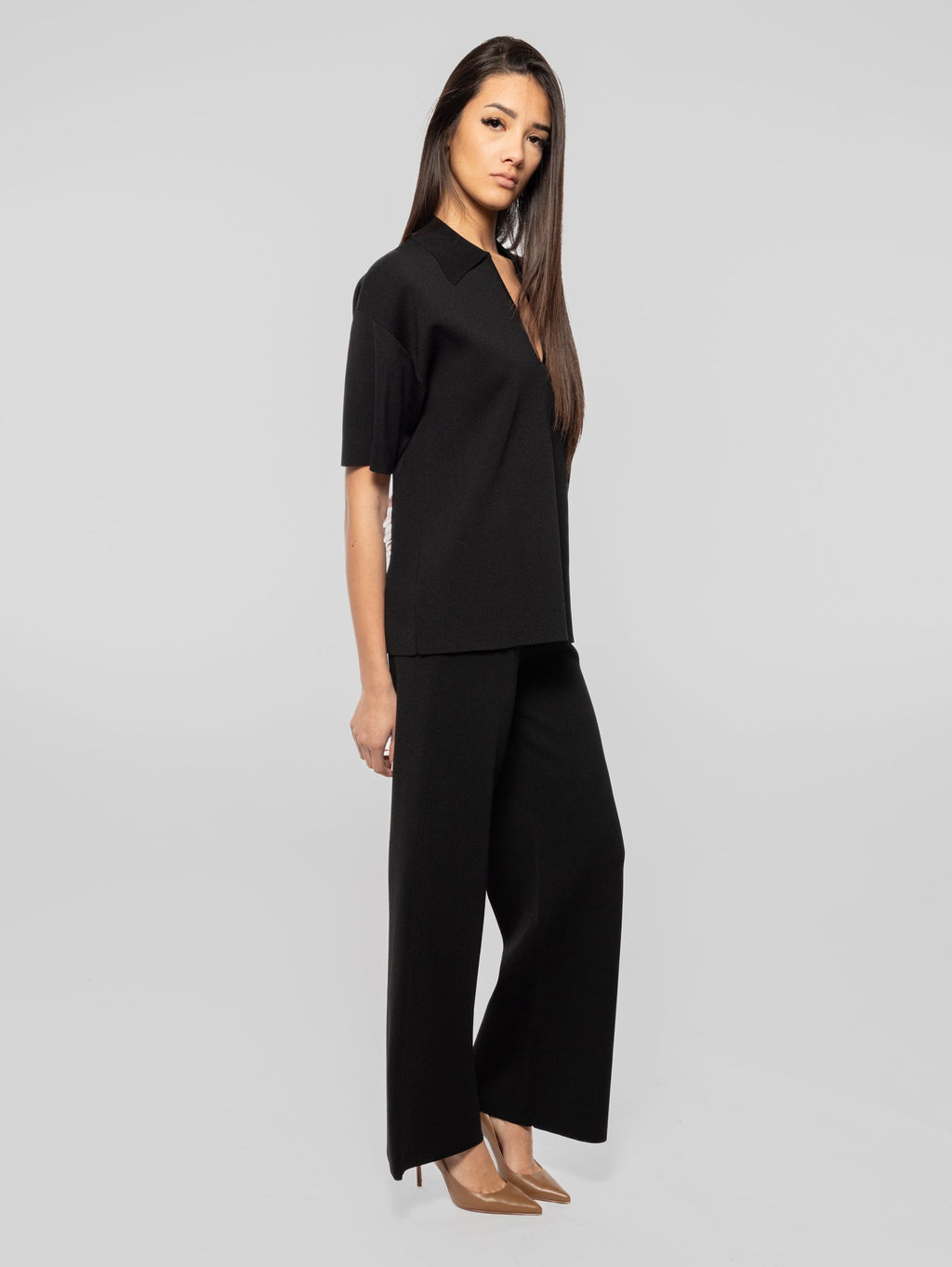 2026 New Arrival Pantaloni in Maglia Nero