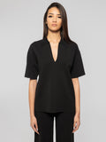 2026 New Arrival Polo in Maglia con Scollo a V Nero