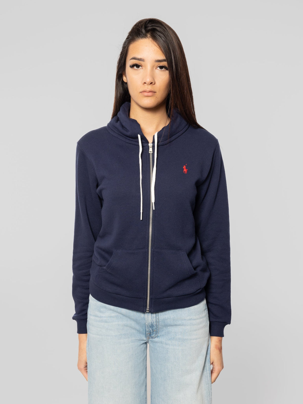 2026 New Arrival Felpa con Cappuccio in Cotone Loopback Blu