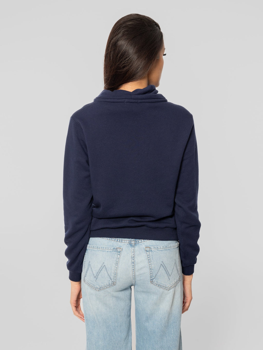 2026 New Arrival Felpa con Cappuccio in Cotone Loopback Blu