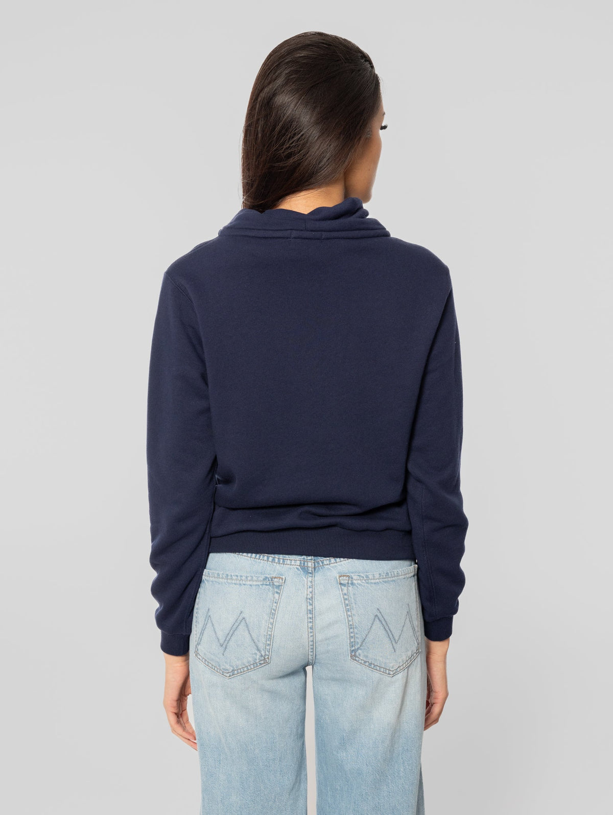 2026 New Arrival Felpa con Cappuccio in Cotone Loopback Blu