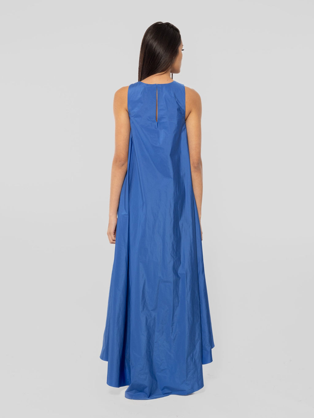 2026 New Arrival Abito Lungo in Taffet Blu Cielo