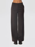 2026 New Arrival Pantaloni Palazzo in Gabardina di Lana Testa di Moro