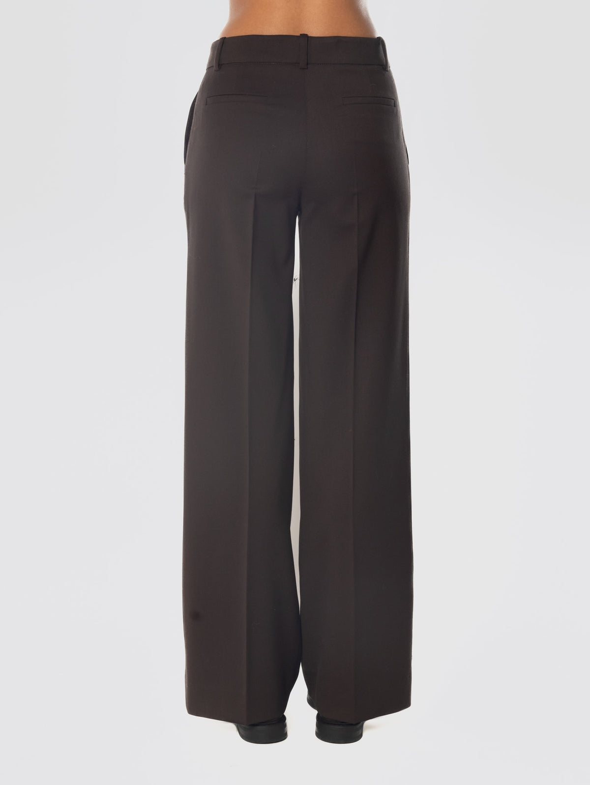 2026 New Arrival Pantaloni Palazzo in Gabardina di Lana Testa di Moro