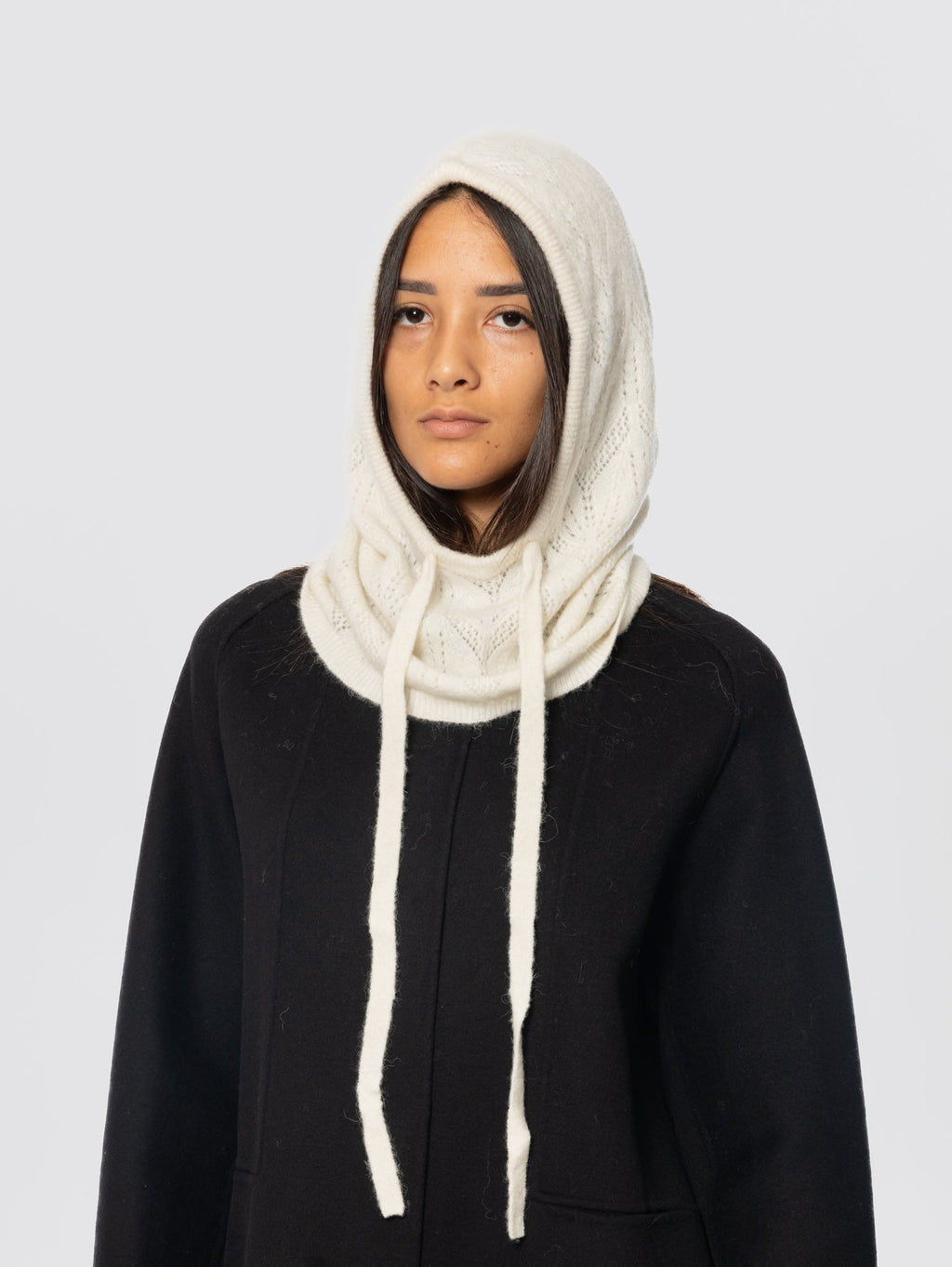 2026 New Arrival Balaclava in Lana Traforata Panna