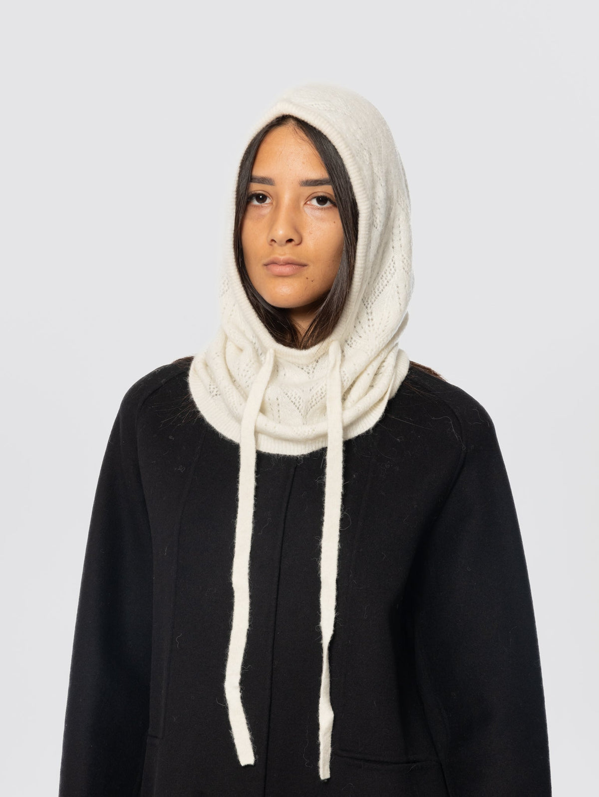2026 New Arrival Balaclava in Lana Traforata Panna