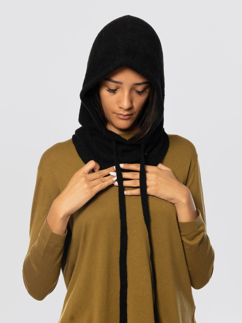 2026 New Arrival Balaclava in Lana Traforata Nero