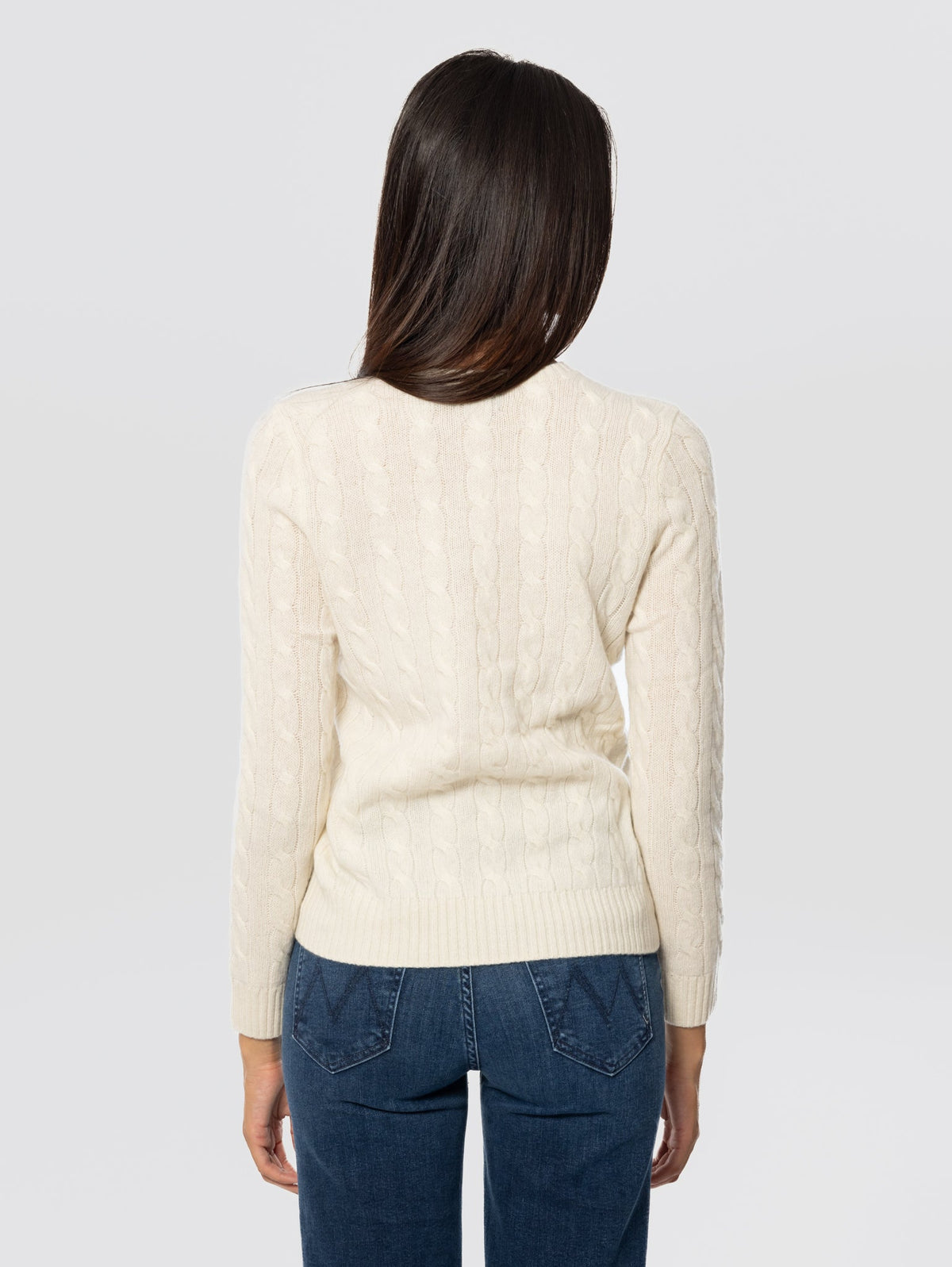 2026 New Arrival Maglia a Trecce in Misto Cashmere Crema