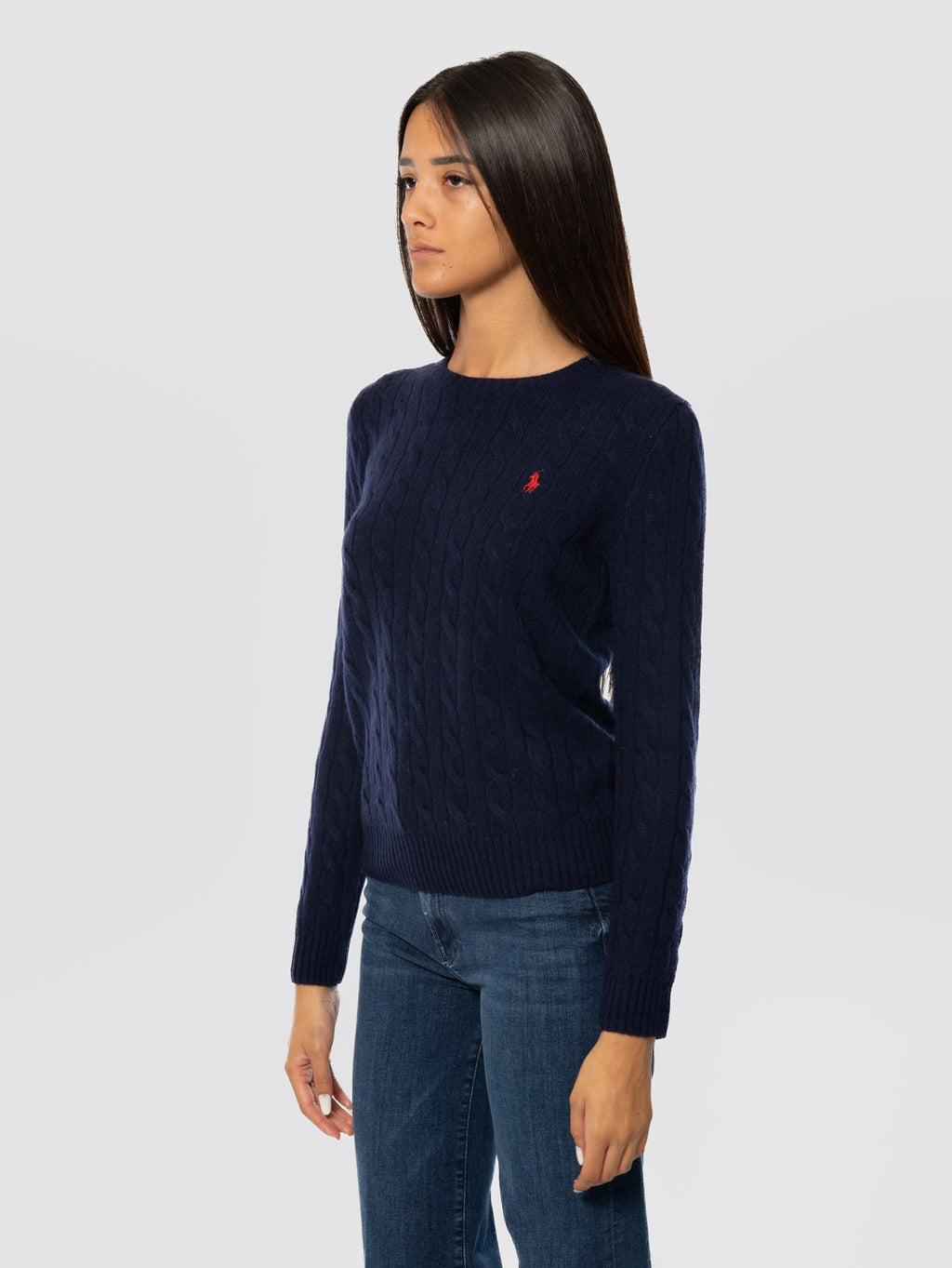 2026 New Arrival Maglia a Trecce in Misto Cashmere Blu