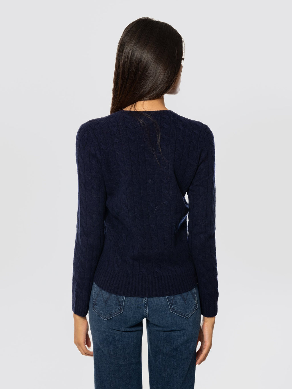 2026 New Arrival Maglia a Trecce in Misto Cashmere Blu