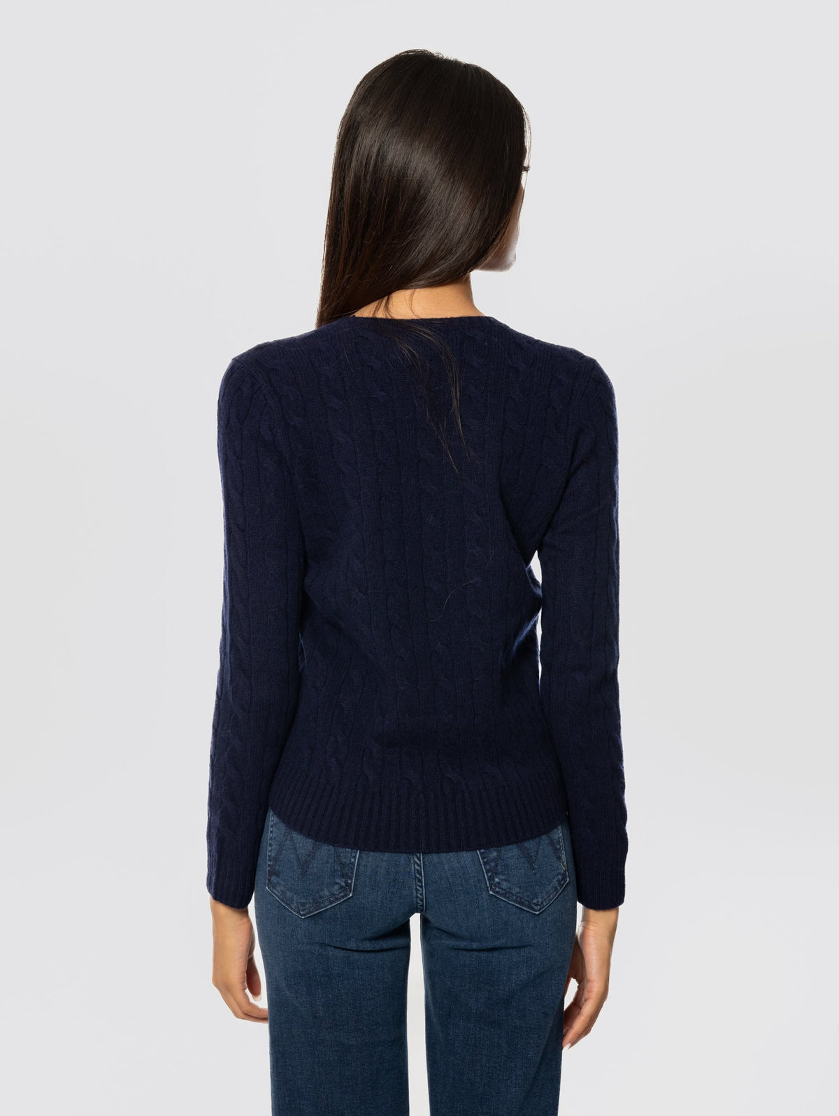 2026 New Arrival Maglia a Trecce in Misto Cashmere Blu