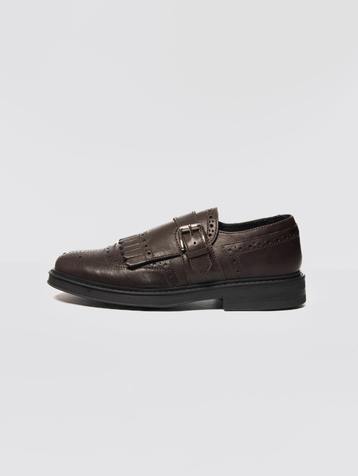 2026 New Arrival Mocassino con Fibbia e Suola in Gomma Testa di Moro