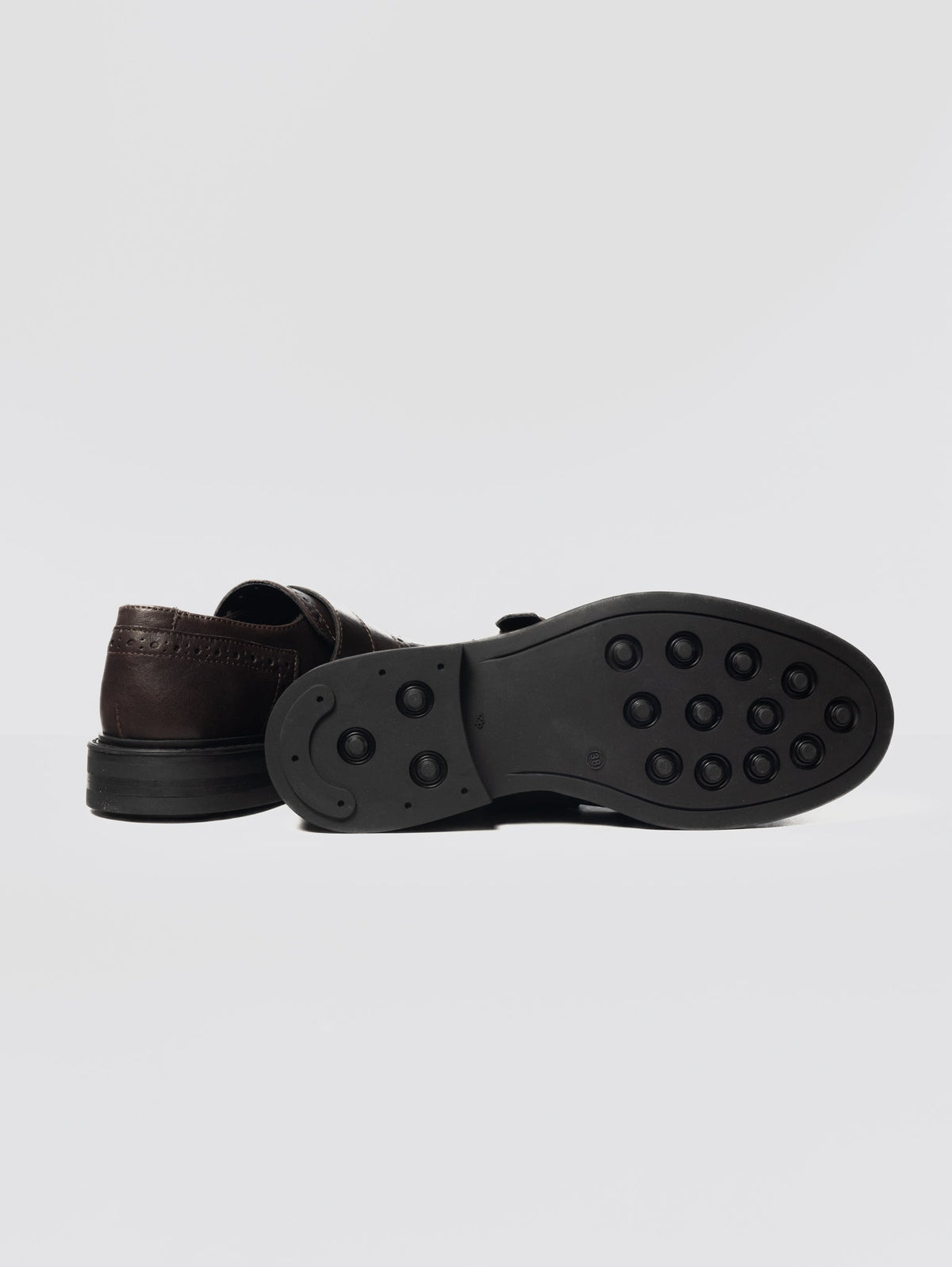 2026 New Arrival Mocassino con Fibbia e Suola in Gomma Testa di Moro