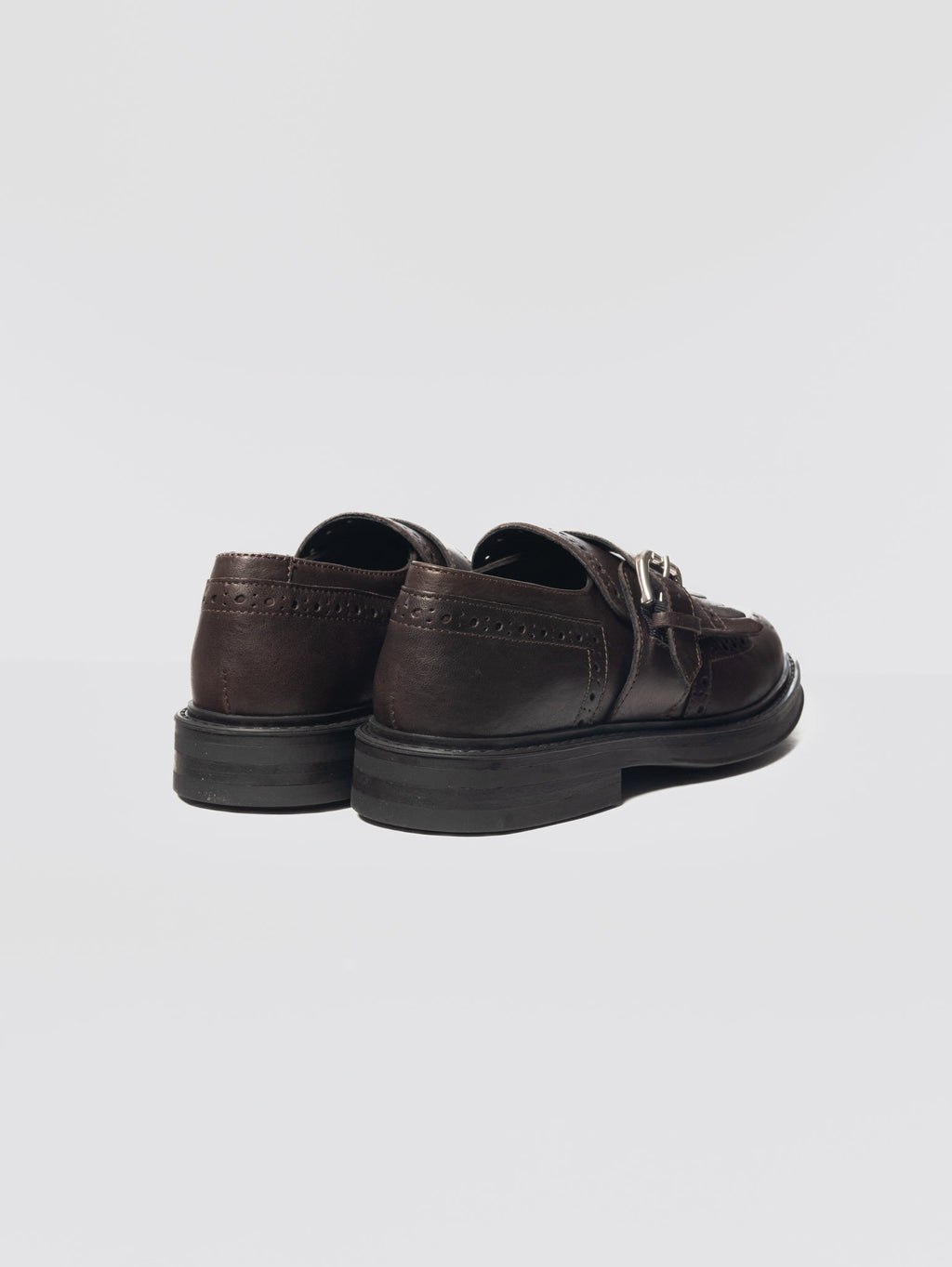 2026 New Arrival Mocassino con Fibbia e Suola in Gomma Testa di Moro
