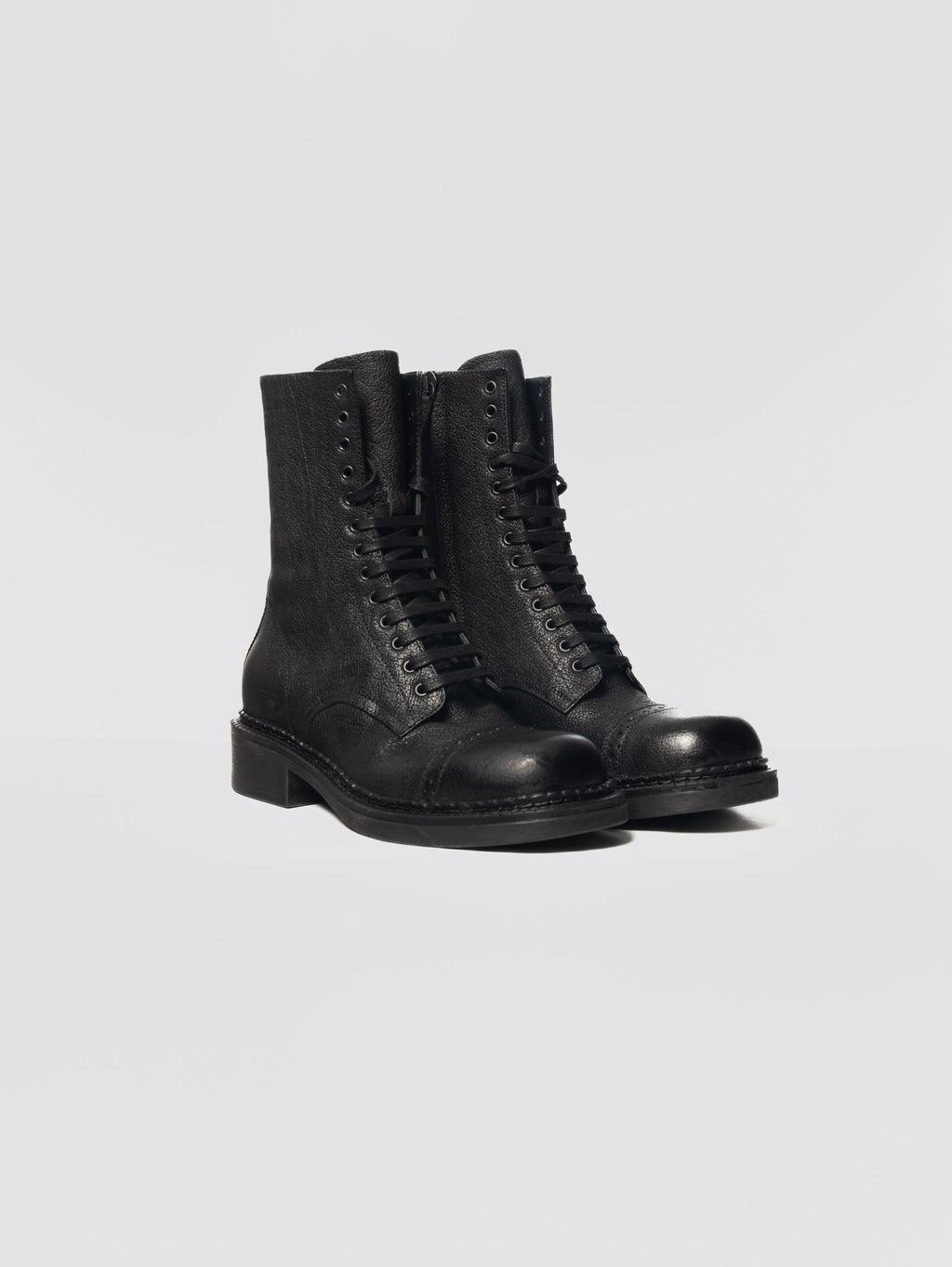 2026 New Arrival Anfibio in Cuoio Martellato Nero
