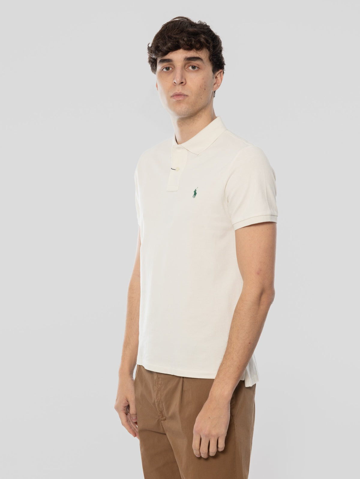 2026 New Arrival Polo Maniche Corte In Cotone Crema