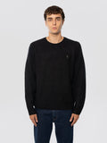 2026 New Arrival Maglia Girocollo in Soffice Misto Alpaca Nero