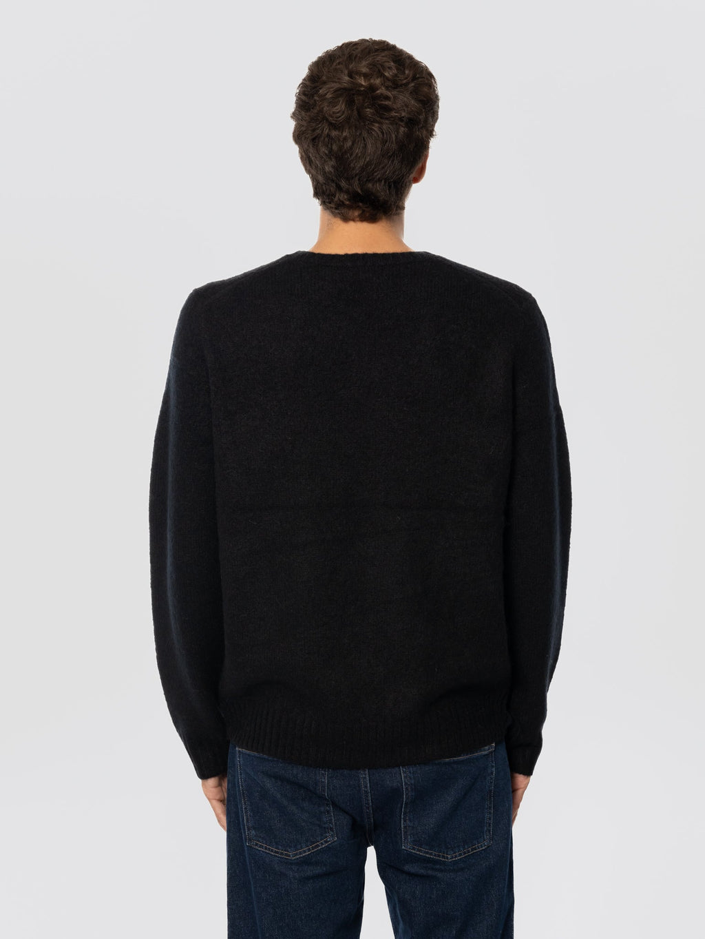 2026 New Arrival Maglia Girocollo in Soffice Misto Alpaca Nero